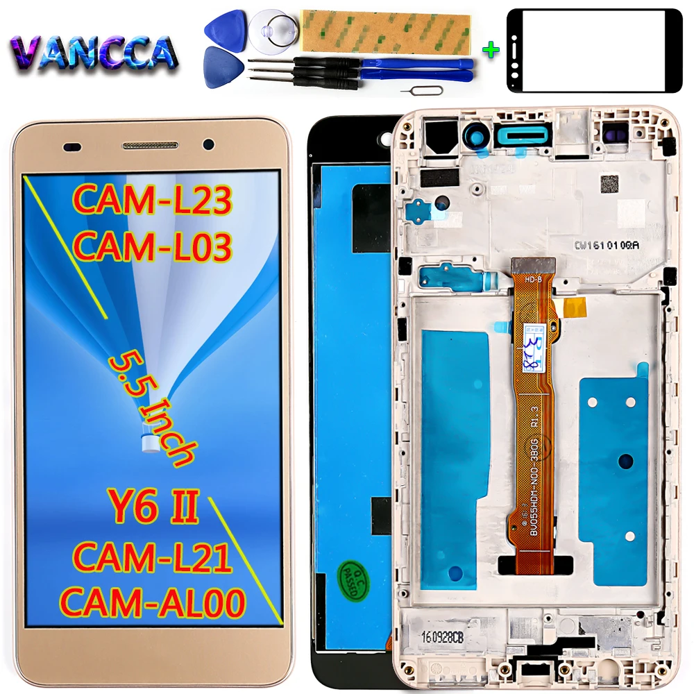 Vancca 5 дюймов ЖК-дисплей Дисплей для Huawei y6ii Y6 II CAM-L23 CAM-L03 CAM-L21 CAM-AL00 планшета