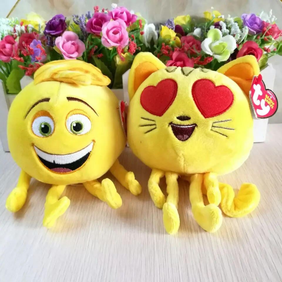 Emoji movie cat with heart eyes gene Christmas gift 10CM TY beanie