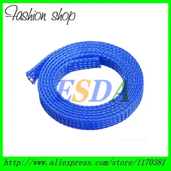 

10m/Lot 6mm Blue High Tensile Cut and Abrasion Resistant Expandable Braided Sleeving