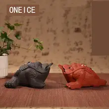 Исин чай играть чай ПЭТ играть счастливый Золотая жаба украшения глиняный чай питомцы Aceessories