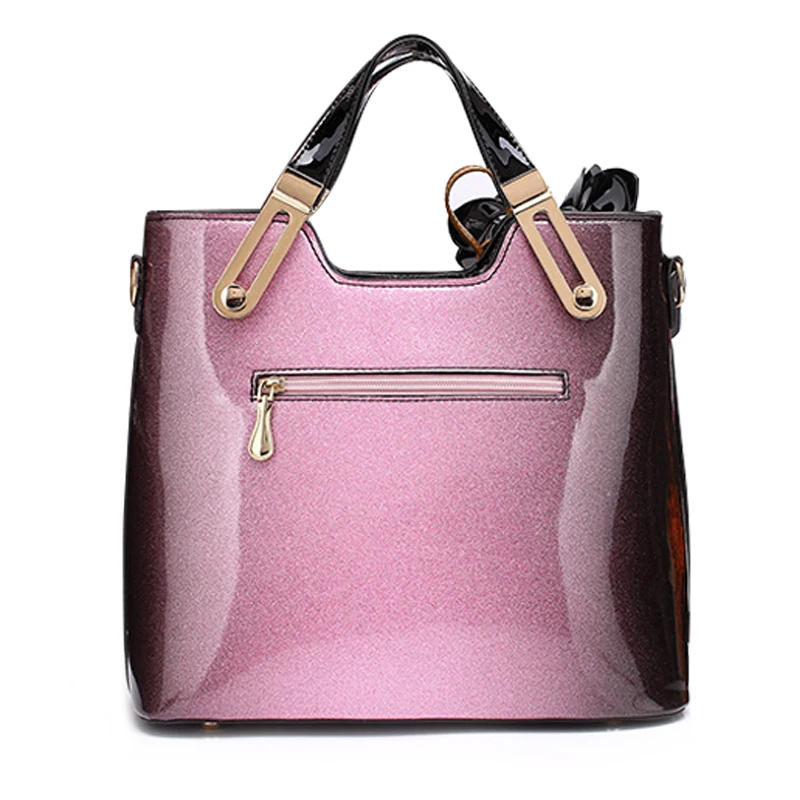 Koop 2020 Nieuwe Vrouwen Patent Lederen Handtassen Designer Hoge Kwaliteit Vrouwen Messenger Bag Luxe Dames Schoudertas Mode Bloemen Tote