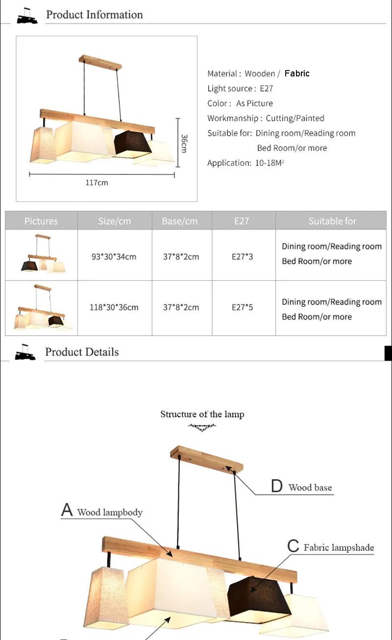 Современные элегантные тканевые подвесные светильники, лампадарио абажуры, барные лампы, Деревянные Кухонные светильники, подвесные лампы для столовой 081