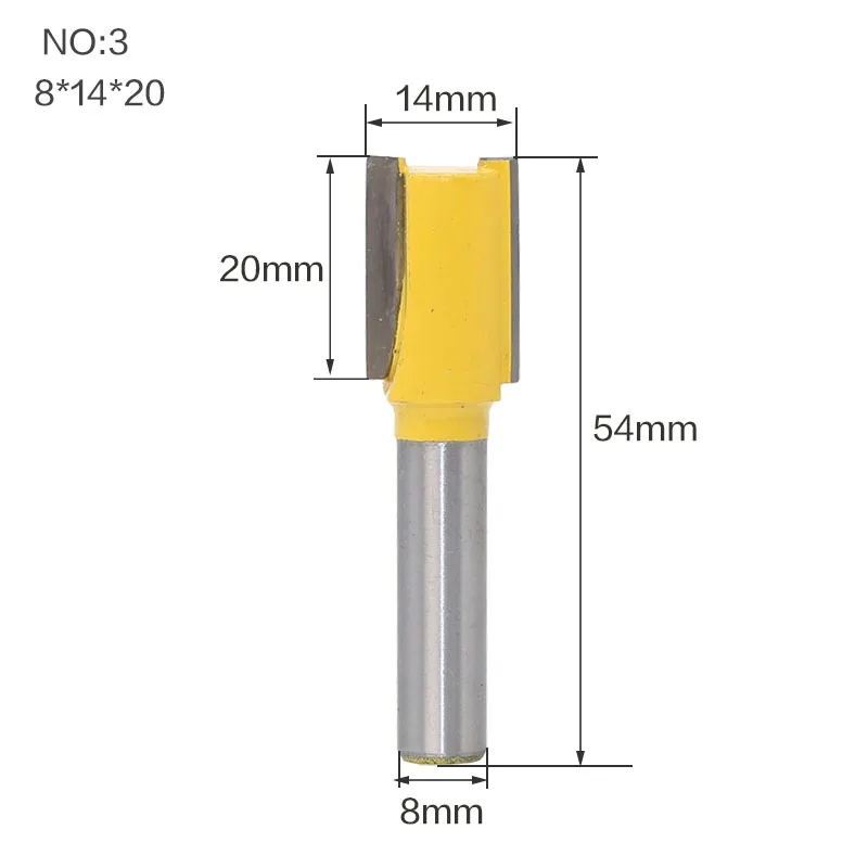 1 шт. прямой/Dado маршрутизатор бит-3/" W x 1" H-" хвостовик деревообрабатывающий резак инструмент для резки древесины - Длина режущей кромки: NO3