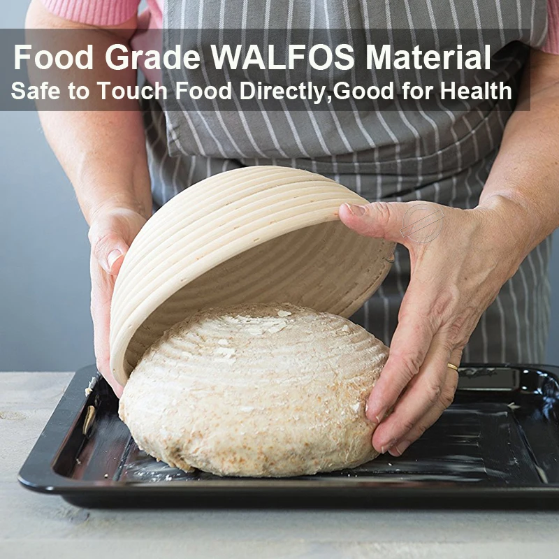 WALFOS 5 размеров круглая корзина из ротанга Banneton Brotform хлеб тесто доказательство дегустации корзина Цветущая выпечки инструменты