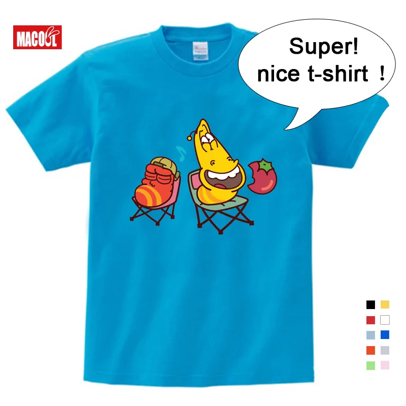

Funny Cartoon T Shirt Baby Summer O-Neck Stinky Insects Tops Child T-shirt Boys and Girls Summer White Clothes Shirt 3-12 Years