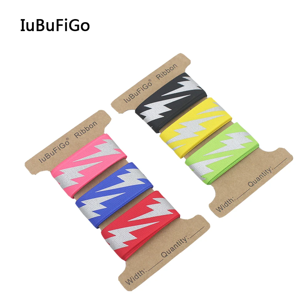 

[IuBuFiGo] 1" 25mm Warning Reflective Ribbon Grosgrain DIY Hair Bow Ribbon For Decoration Tape 3yard/lot
