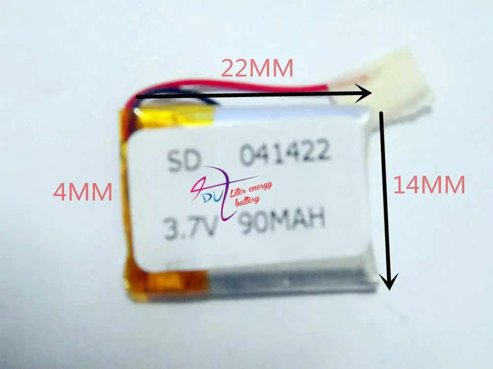 

best battery brand Wholesale 041422 3.7V 90mah Lithium polymer Battery with Protection Board For GPS Bluetooth Digital Products