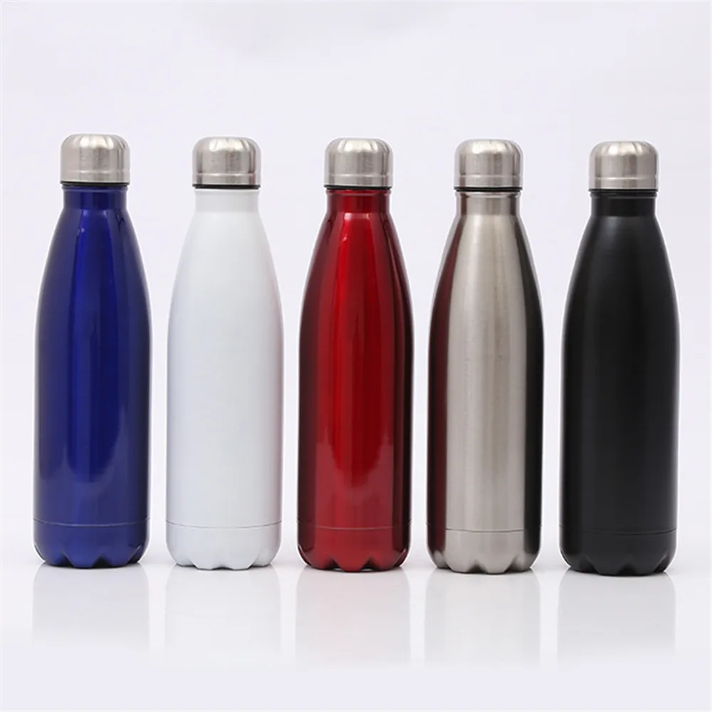 

Stainless Steel Water Bottle High Quality Thermos Solid Color Vacuum Flask Bicycle Insulated Cup Travel Drink Bottle