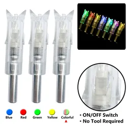 6pcs Lighted Crossbow Nock Fit For ID 7.6mm Arrow Shaft Automatically Lighted Arrow Nock Accessory