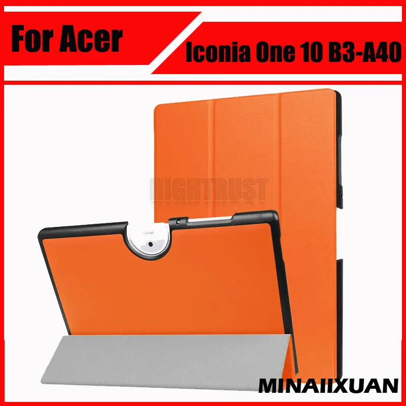 Tablet PU Leather Shell Case For Acer Iconia One 10 B3 A40 Slim Stand