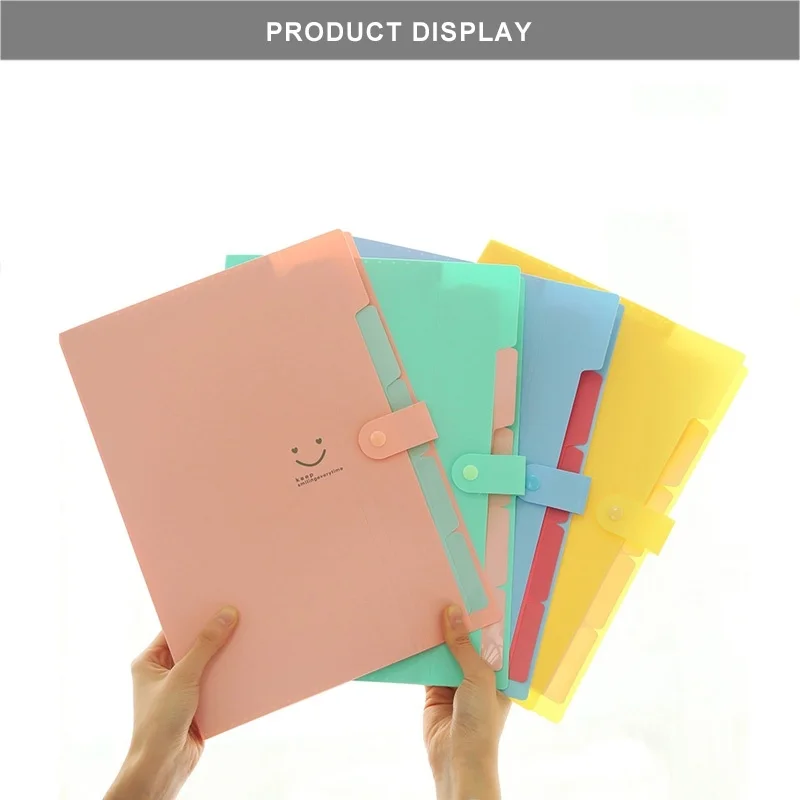 

Student folder Korean Color Document Multicolor Pouch Folder Bag 5 into the folder A4 insert storage bag ITSYH ZCX-0001