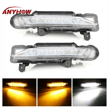 

12V LED DRL Daytime driving Running Light Daylight fog lamp with Turn Signal style Relay For Toyota Yaris 2017 2018