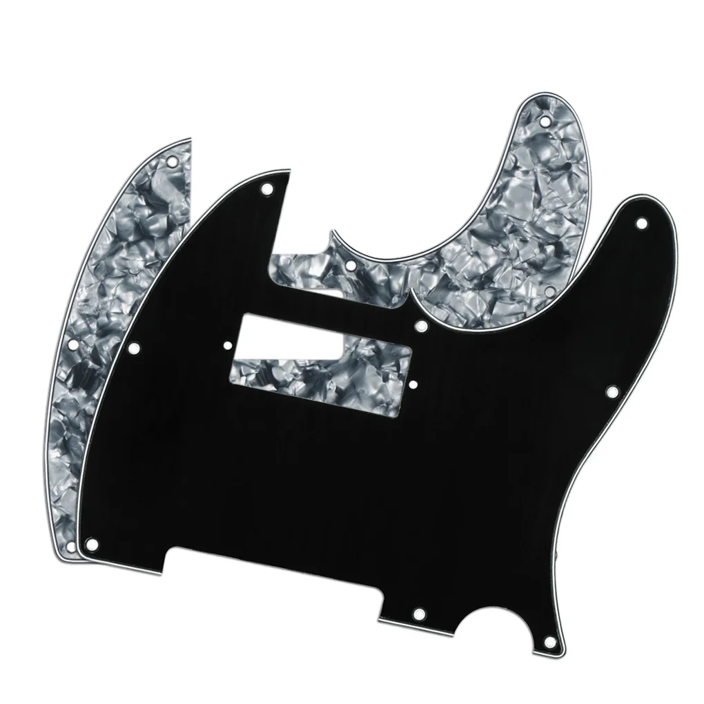 

2pcs Mini Humbucker Tele Guitar Pickguard Scratch Plate Black + Grey Pearl for Standard USA/Mexico Tele Guitar Parts