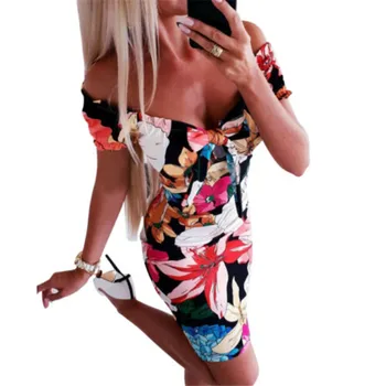 

Womens Boho Short Mini Dress Sexy V-neck Evening Party Bodycon Dresses Sundress Ladies Holiday Beach Fashion Elegant Dresses