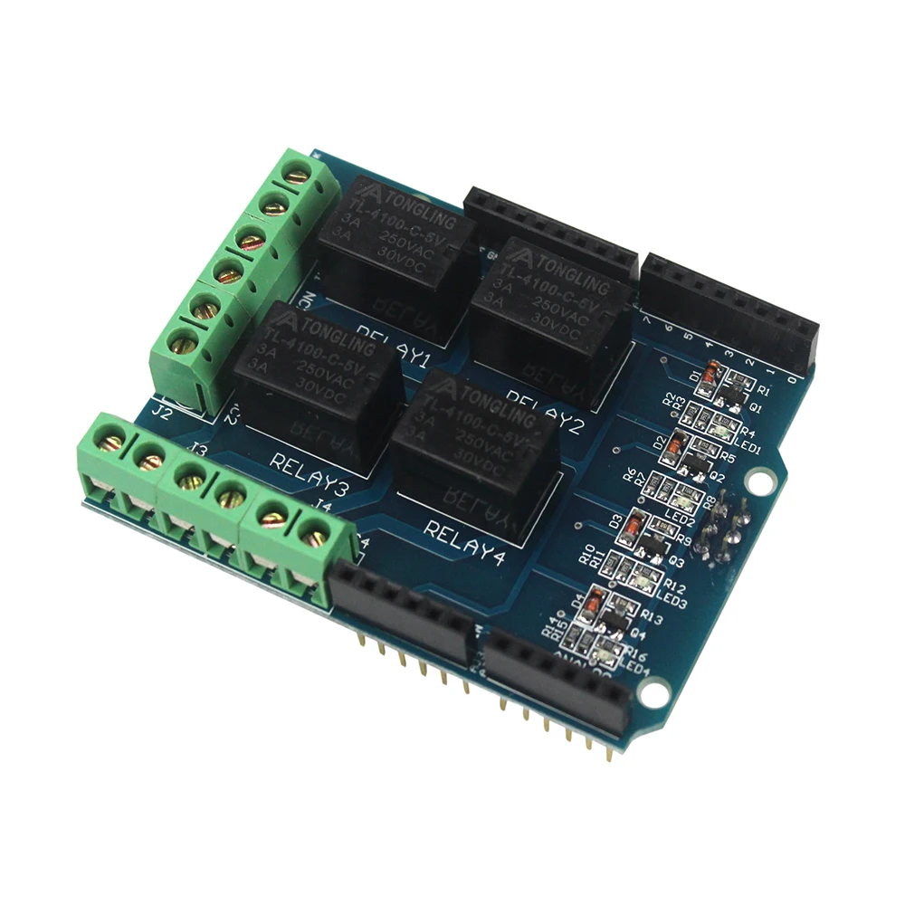 4 Channel 5V Relay Shield Module Four Channel Relay ...