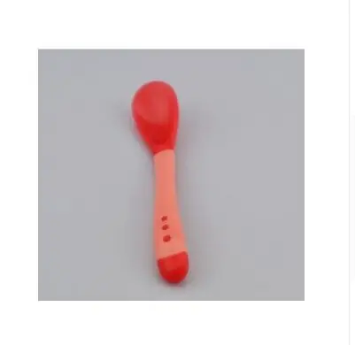 Мягкая силиконовая ложка для кормления, детская ложка, детская посуда, ложка для кормления, детская ложка для кормления, Мягкая ложка для кормления - Цвет: Flatware Red spoon