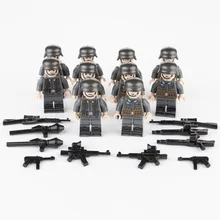 WW2 Parts German Building Blocks Soldier Arms Base Weapon Gun SWAT Team Police M0C Figure Brick Toys Compatible Military C074 ww2 german mountain division eagle corps military figure gun winter soldier army weapon building block brick legoed children toy