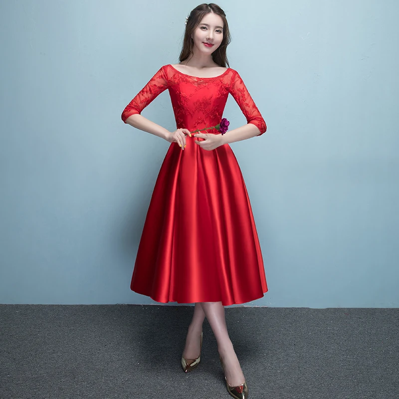 DongCMY Новое поступление 2019 короткие синий цвет платье для выпускного вечера элегантные вечерние женские платья