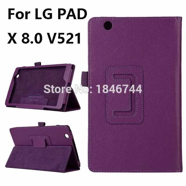 Новая мода PU личи зерна кожаный флип чехол для LG PAD x 8.0 v521 8 &quotпринципиально