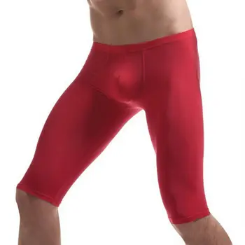 

Mens Underwear Boxers Shorts Ice Silk Panties Seamless Thin Breathable Men Long boxer Gay Male Underpants Hone Causal Sleepwear