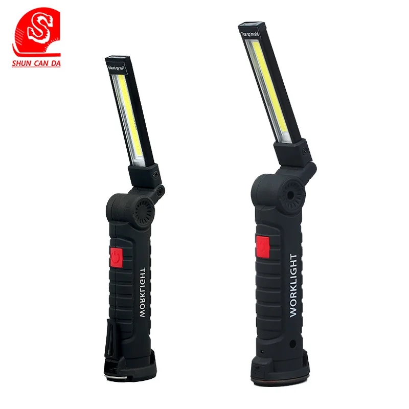 

Portable 5 Mode COB Flashlight Torch USB Rechargeable LED Flashligt Work Light Magnetic Hanging Hook Lamp For Outdoor Camping