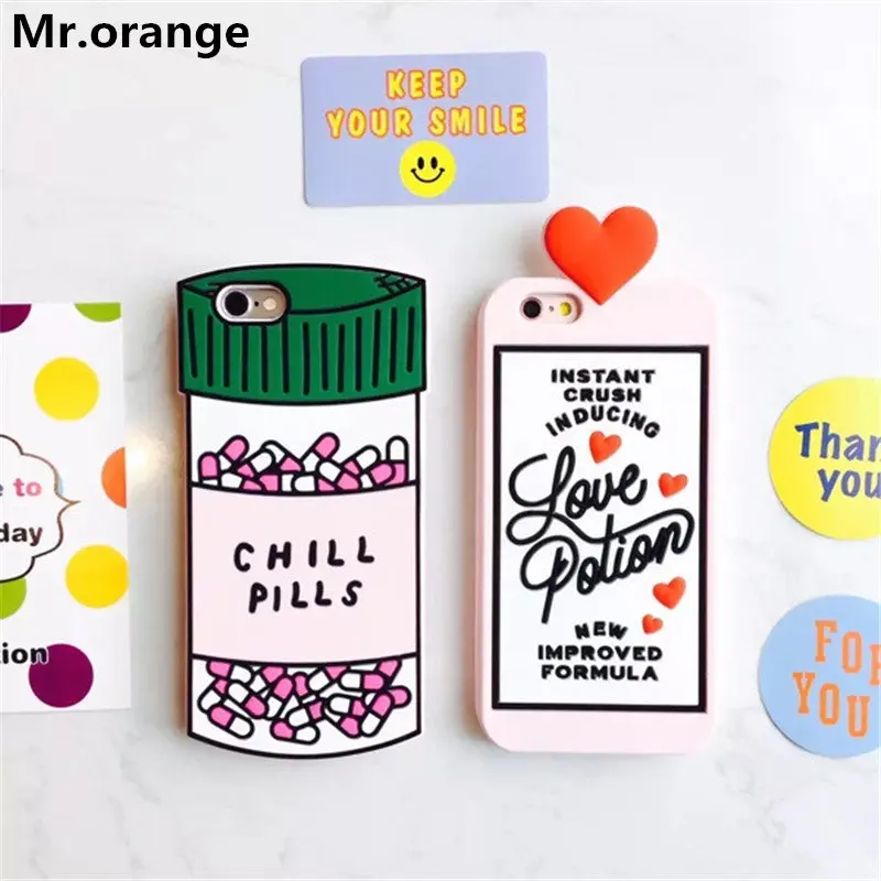 2017 Luxury Love Potion Chill Pills Bottle Phone Case For For iPhone 5