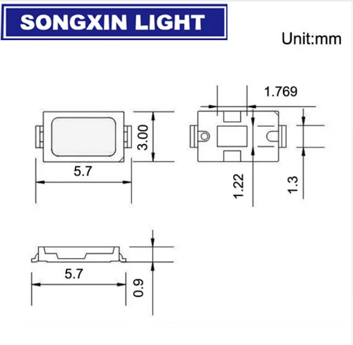 500 шт. 5630 SMD LED поверхностное крепление 5730 ультра Birght диод белый/теплый