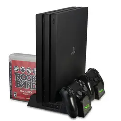 PS4/PS4 Slim/PS4 Pro, многофункциональный вертикальный стенд охлаждения, PS4 контроллер Зарядное устройство с светодио дный индикаторы, зарядная