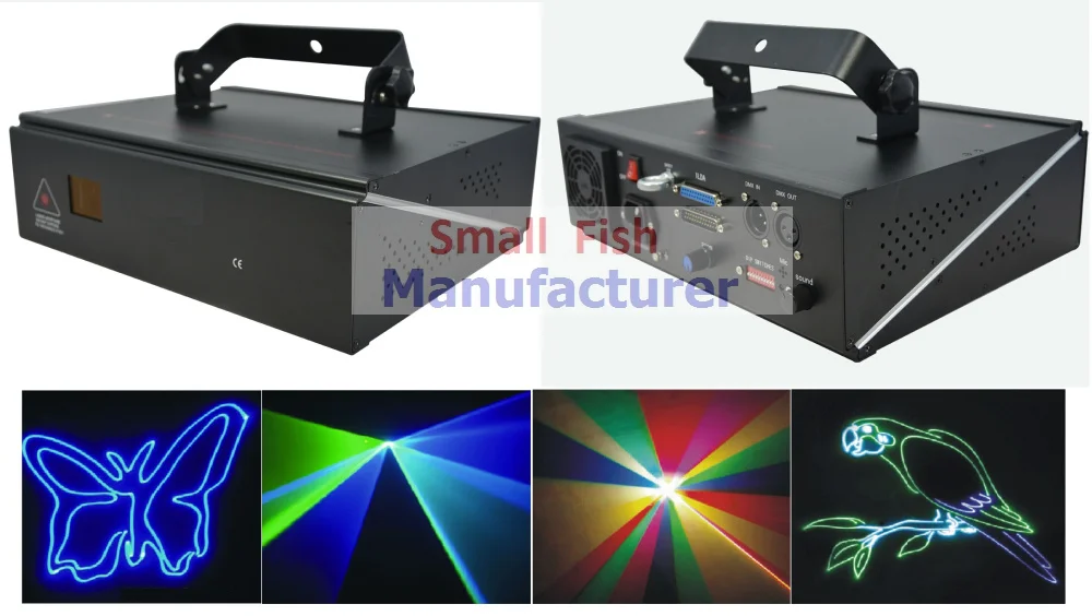 2x Hot Koop 1 W Laserlicht RGB Full Color Animatie Beam Podium Effect Verlichting DMX + ILDA + 2D Disco DJ Cartoon Strobe Party lichten