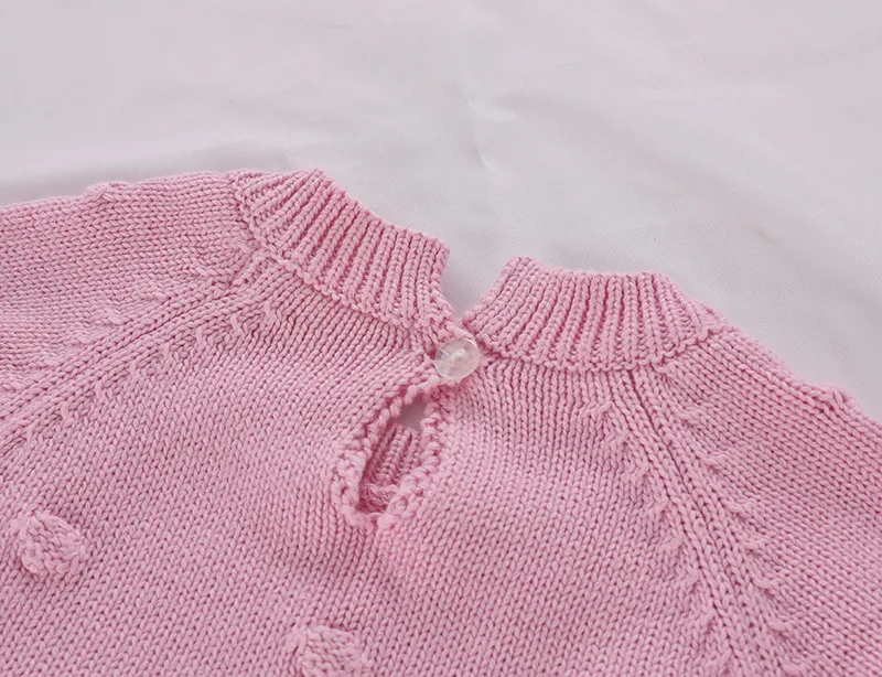 Новинка 2019 г. Весна Розовый Синий Детские вязание хлопковый комбинезон для новорожденных комбинезон костюм для новорожденных маленьких