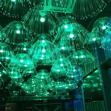 Светодиодный Светильник-ночник с цветными медузами, Светодиодный Светильник-ночник из оптического волокна, 220 В, новинка, подарок для детского сна