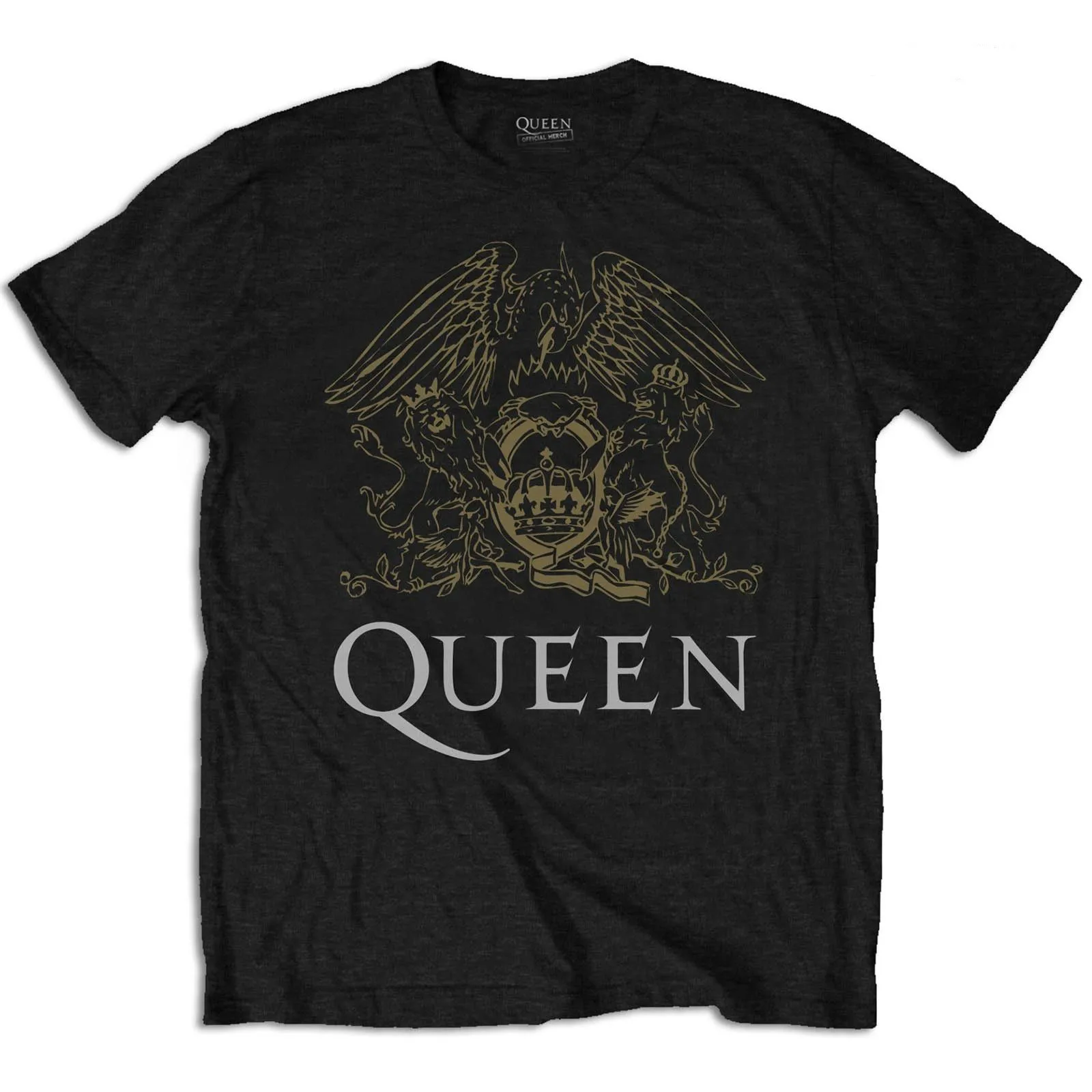 Official T Shirt Queen Bohemian Rhapsody Black Crest Classic All Sizes T Shirts 2018 Brand Clothes Slim Fit Printing Basic Tops
