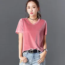 GGRIGHT велюровая Футболка женская футболка хлопковая футболка плюс размер женские летние топы футболка femme Повседневные Забавные футболки