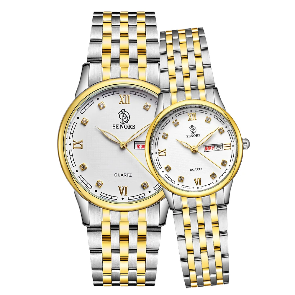 

Senors relogio masculino watches men Fashion Sport Stainless Steel Case Leather Band watch Quartz Business Wristwatch reloj homb