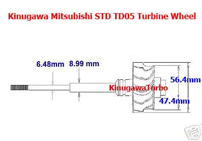 Комплект прокладок турбины производства компании kinugawa колеса для Mitsubishi TD05 12A 12B w/12 Blade