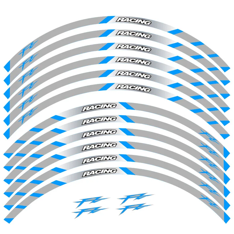 Высокое качество 12 шт. подходит мотоцикл наклейка для колес в полоску светоотражающий обод для Yamaha FZ1 FZ6 FZ-07 FZ8 FZ-09 FZ-10 FZS1000