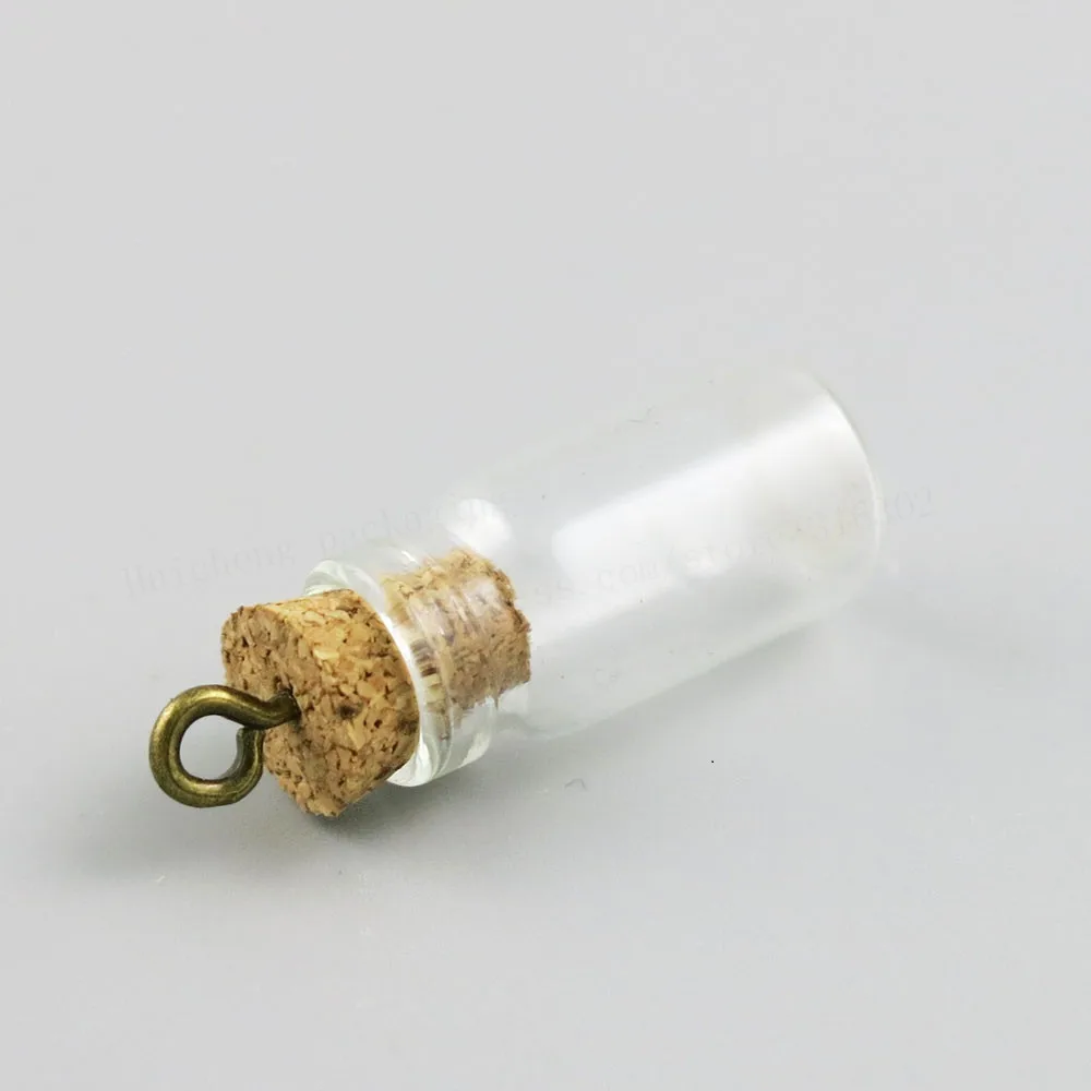 50 x Маленькая Мини Милая 1 мл Очаровательная стеклянная бутылка с пробкой, используемая в качестве стеклянных флаконов для рукоделия - Цвет: Bronze Hook