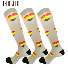 IDEALSLIM компрессионные беговые забавные женские носки счастливые спортивные гольфы