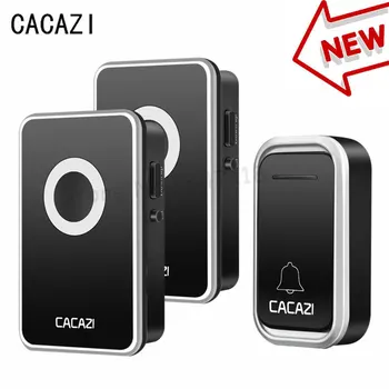 

New EU/US/UK Plug Waterproof Wireless Door Bell Home LED Remote Buttons Electric Doorbells 38 Chime Ring Bells For Elderly
