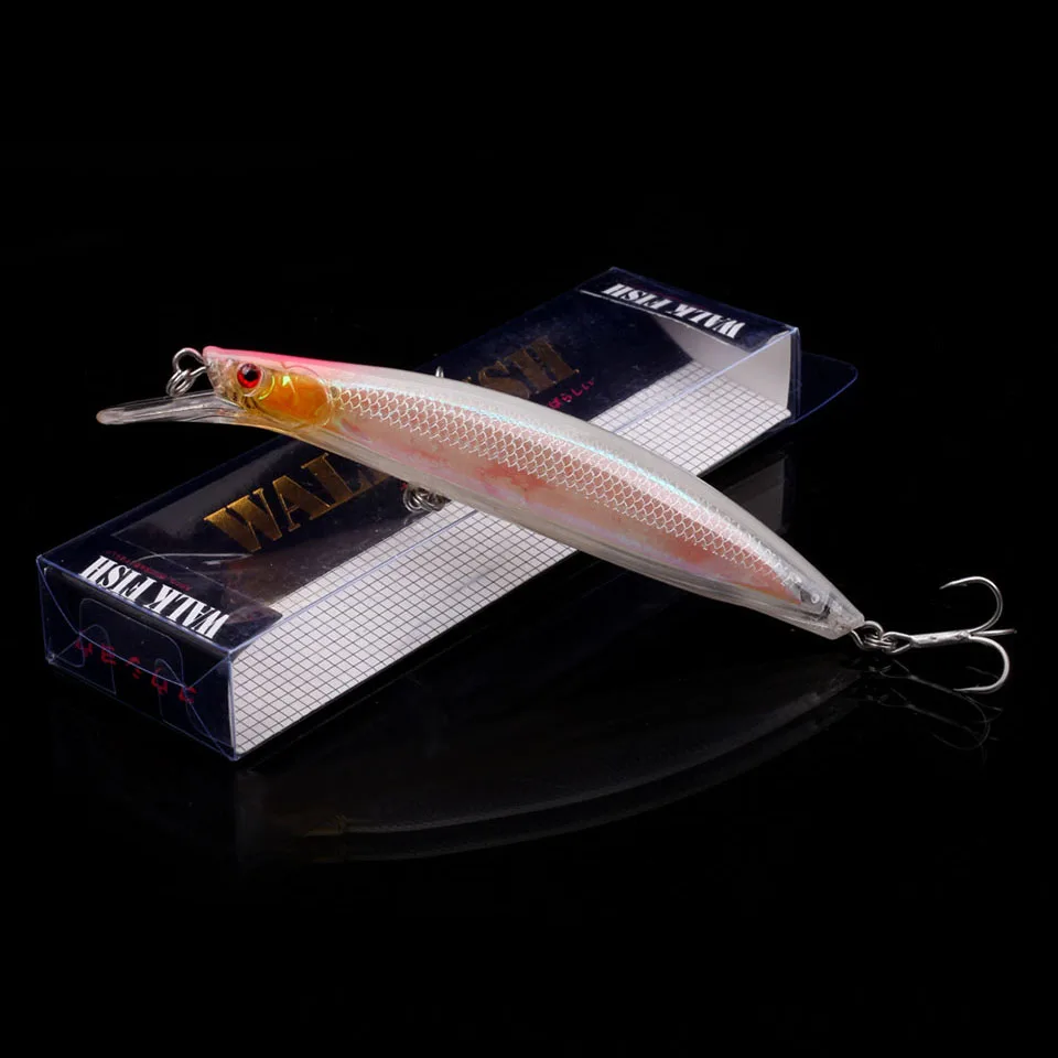 WALK FISH Minnow рыболовная приманка Лазерная жесткая искусственная приманка 3D глаза 13 см 21,6 г рыболовные воблеры Дайвинг 0,5 м-2 м кренкбейт блесна - Цвет: B 2