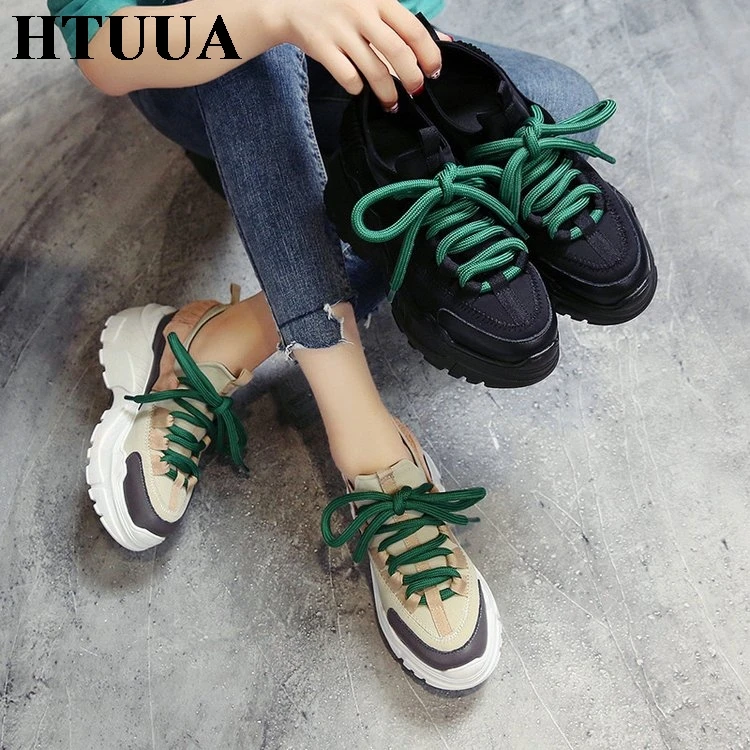 Buy HTUUA 2018 Spring Autumn Women Casual Shoes Comfortable Platform Shoes Woman Sneakers Ladies Trainers chaussure femme SX1450