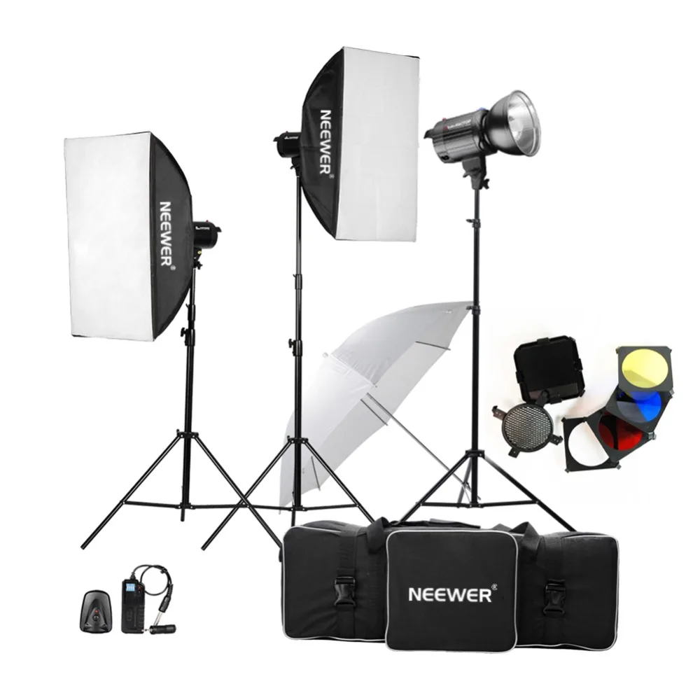 

Neewer 1200W Professional Photography Studio Strobe Lamp Flash Light Monolight Kit for Portrait Photography,Studio