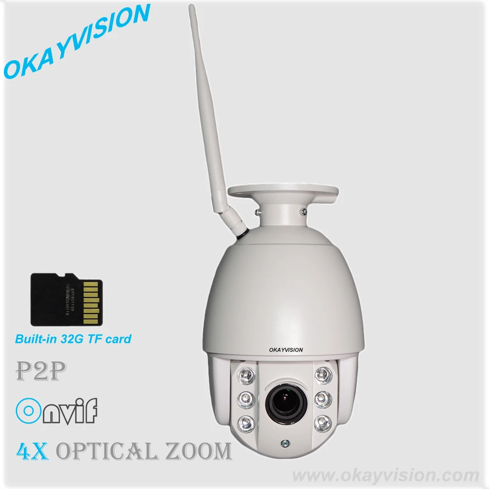 130W WIFI hd p2p outdoor indoor Pan Tilt 4X optical Zoom ip ptz camera 960P ONVIF