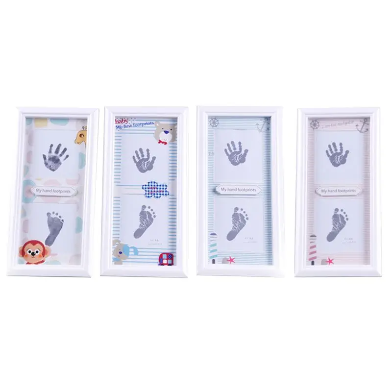 

Newborn Infants Hand Foot Print Mud Photo Frame Baby Souvenir Hundred Days New Parents Gifts Wall Decoration