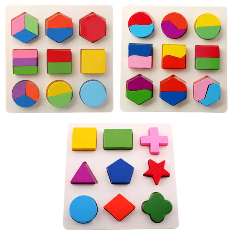 Wooden Developmental Toy Baby Kids Educational Bricks Geometric Colorful 9 Shapes 3D Building Blocks Toys For Children baby-brick : image Wooden Developmental Toy Baby Kids Educational Bricks Geometric Colorful 9 Shapes 3D Building Blocks Toys For Children baby-brick