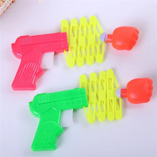 Actionbabei 1 шт. забавная практичная шутка эластичный растягивающийся пистолет с кулаком хитрая игрушка Классический кляп случайный цвет