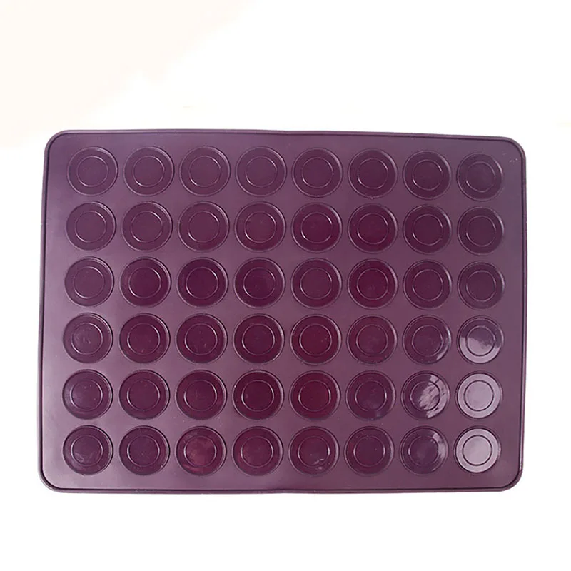 OnnPnnQ 48 Holes Macarons Muffins Silicone Baking Pastry Sheet Mat Mold