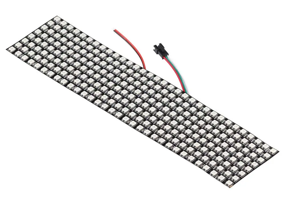 

Aihasd WS2812B 5050 8x32 RGB Flexible LED Panel Matrix Individually Addressable Programmable Pixel Display Screen for Arduino 5V