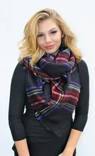 Plaid Oversized Blanket Scarf Multi-Colored Tartan Scarf 100pcs/lot free shipping by express