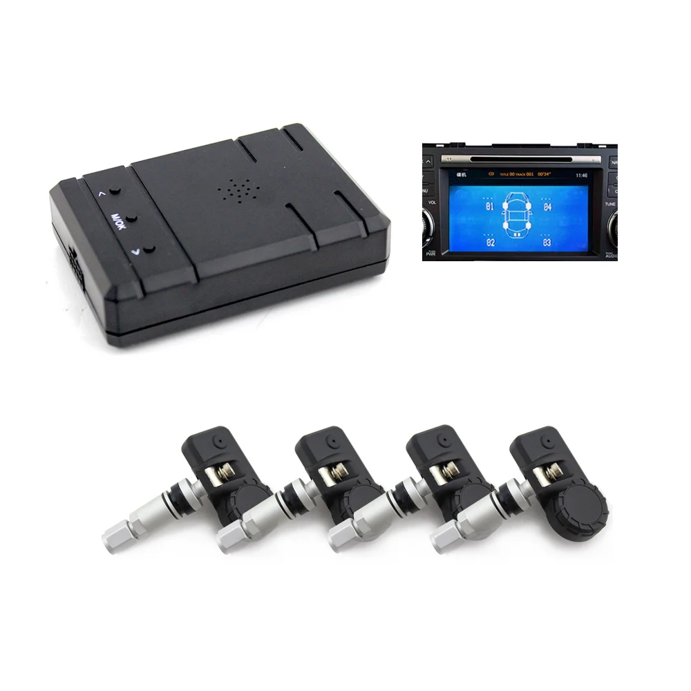 Car TPMS Universal Android Tire Pressure Monitoring System for OS DVD Player USB Interface Built in Car TPMS Universal Android Tire Pressure Monitoring System for OS DVD Player USB Interface Built in